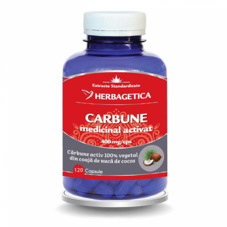 CARBUNE MEDICINAL ACTIVAT, 120 capsule, Herbagetica