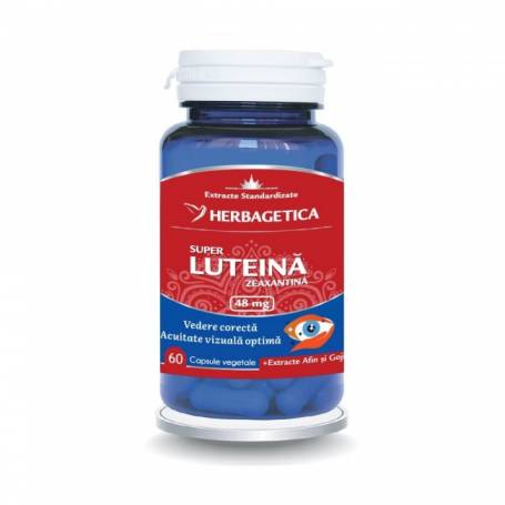 SUPER LUTEINA ZEAXANTINA, 48mg, antioxidanti pentru ochi, 60 capsule, Herbagetica