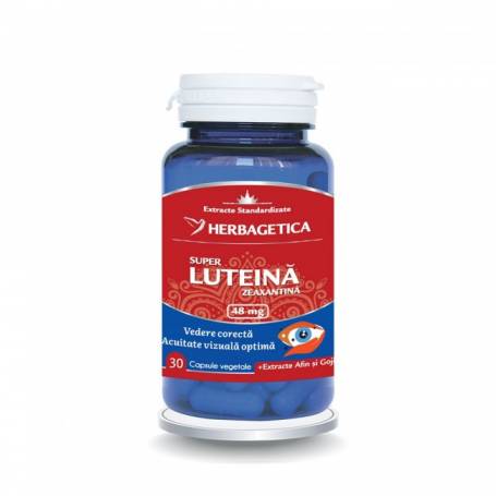 SUPER LUTEINA ZEAXANTINA, 48mg, antioxidanti pentru ochi, 30 capsule, Herbagetica