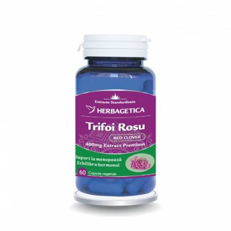 TRIFOI ROSU - RED CLOVER, adjuvant in menopauza 60 capsule, Herbagetica