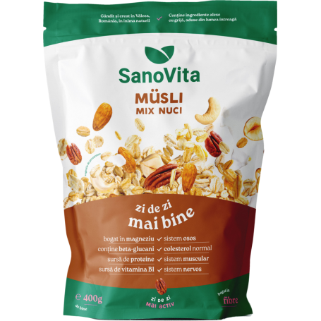 MUSLI CU MIX NUCI, 400g, SANO VITA