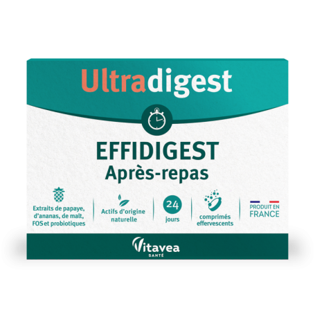 ULTRADIGEST APRES REPAS - digestie opima - 24 comprimate efervescente, VITAVEA