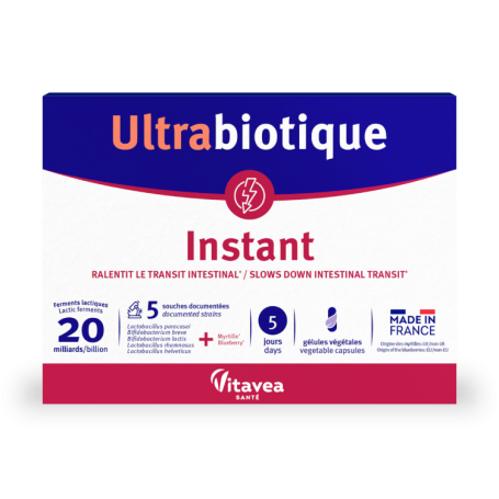 ULTRABIOTIQUE INSTANT - probiotic diaree acuta - 10 capsule vegetale, VITAVEA