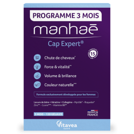 MANHAE CAP EXPERT - impotriva caderii parului, 120 capsule vegetale, VITAVEA