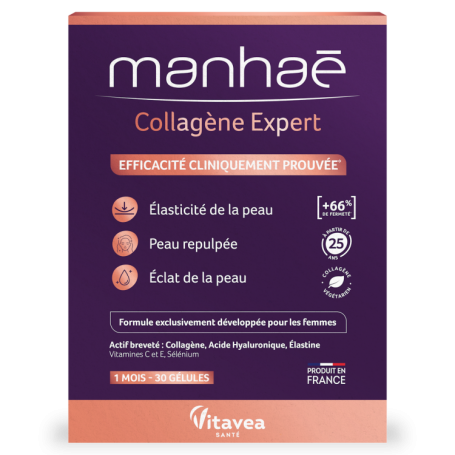 MANHAE COLLAGENE EXPERT - complex de colagen pentru par si unghii, 30 capsule vegetale, VITAVEA