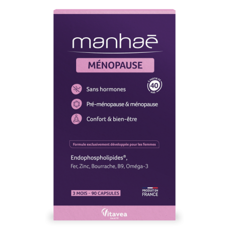 MANHAE MENOPAUSE - echilibreaza simptomele peri-menopauzei, 90 capsule moi, VITAVEA