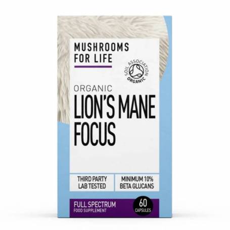 Organic Lions Mane - Focus Mushroom 1000 mg Full Spectrum (60 capsule), Mushrooms4Life