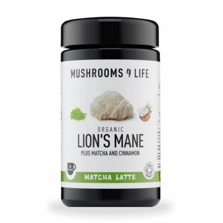 Organic Lions Mane 1000 mg Matcha Latte, 110 g, Mushrooms4Life