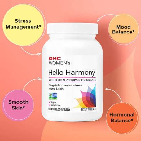 Women`s Hello Harmony Pms, Formula Echilibrul Hormonal FEMEI, 90 Cps, GNC