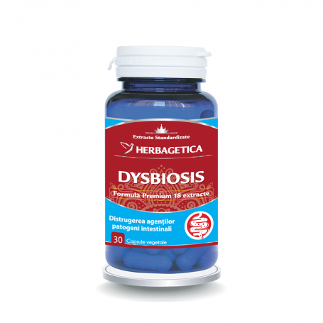 DYSBIOSIS, impotriva patogenilor intestinali, 30 capsule, Herbagetica