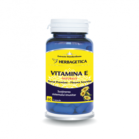 VITAMINA E naturala, 60 capsule, Herbagetica