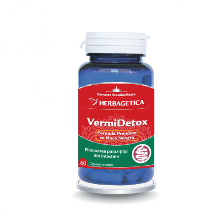 VERMIDETOX - antiparazitar si detoxifiant natural, 60cps, Herbagetica