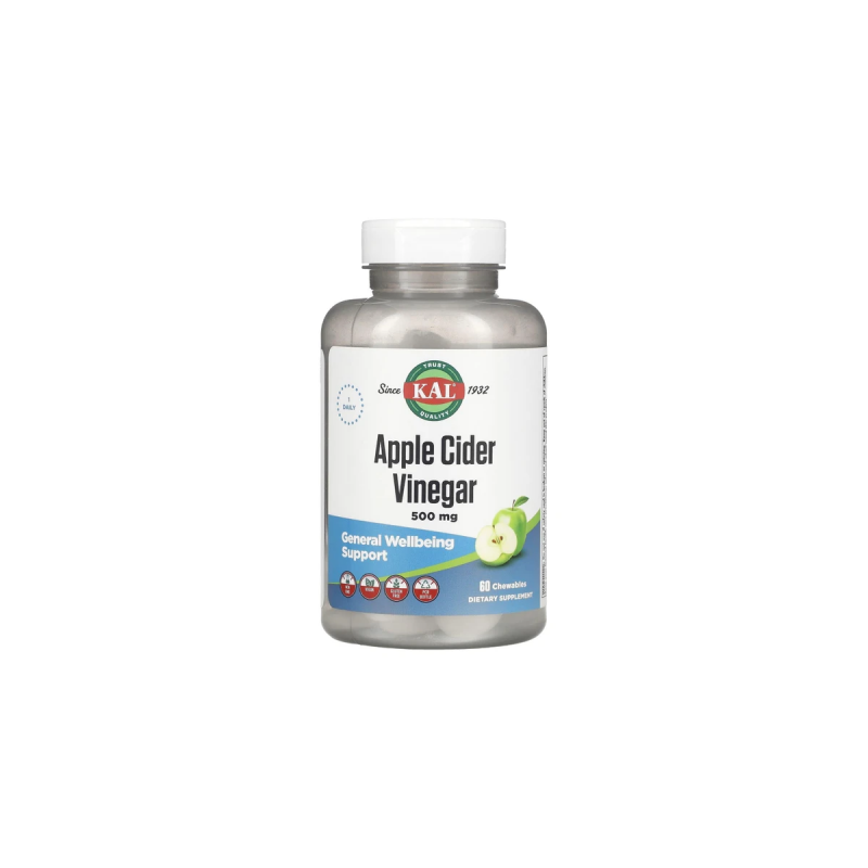 Apple Cider Vinegar 500mg 60 tab masticabile, Secom