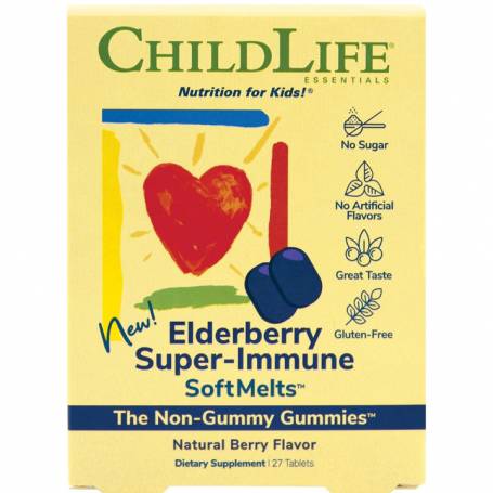 Elderberry Super Immune SoftChew, 27 tab masticabile, ChildLife - SECOM