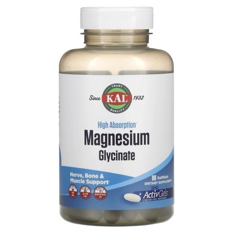 Magnesium Glycinate - ActivGels, 90 capsule gelatinoase moi, KAL - Secom