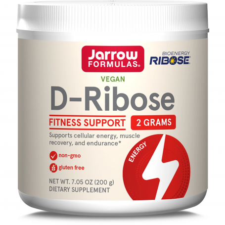 D-Ribose pulbere, 2000 mg, 200 g, Jarrow - Secom