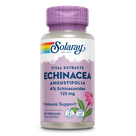 Echinacea Angustifolia - 4% echinacozide, 125mg, 60 caps veg, Solaray - Secom