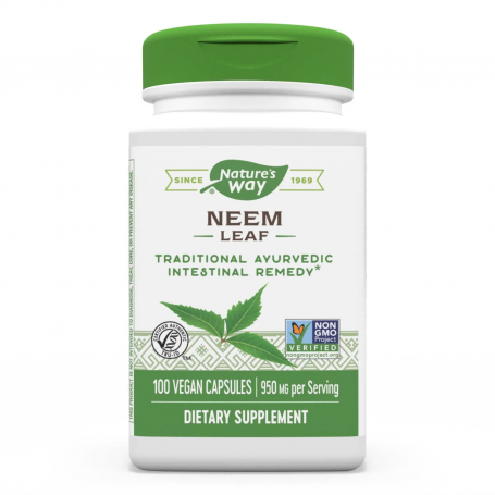 Neem Leaf extract, 100 capsule vegetale, Natures Way -Secom