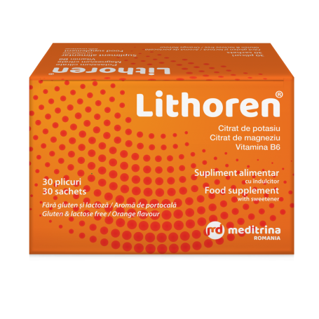 LITHOREN - litiaza renala - 30 plicuri,  Meditrina Pharmaceuticals