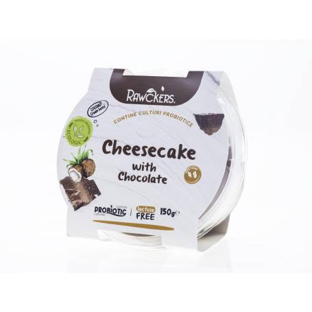 Cheesecake din crema de cocos cu ciocolata, 150 g, Rawckers