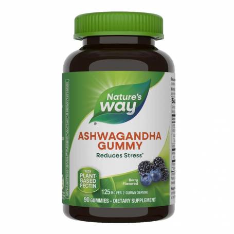 Ashwagandha Gummy, jeleuri cu Ashwagandha cu rol in reducerea stresului, 125 mg, 90 jeleuri, Secom