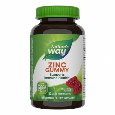 Zinc Gummy, jeleuri cu Zinc cu aroma de fructe de padure, 22 mg. 120 jeleuri, Secom