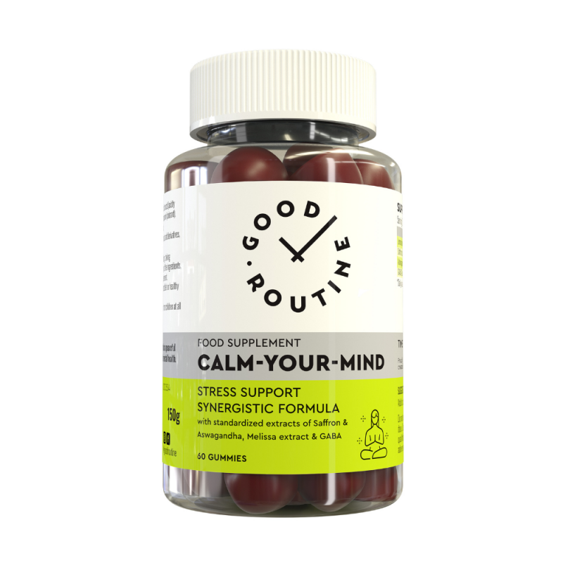 Calm-Your-Mind, jeleuri cu capsuni, 60 jeleuri, Good Routine - Secom