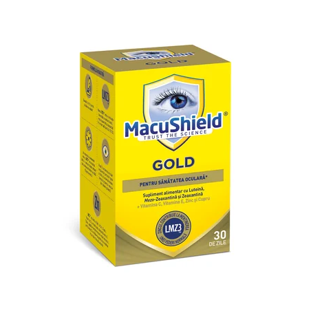 MacuShield Gold - vitamine si minerale pentru ochi, 90 capsule, Macu Vision