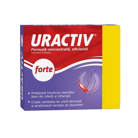 Pachet Uractiv Forte - infectii urinare, 20 + 16 capsule, Fiterman Pharma