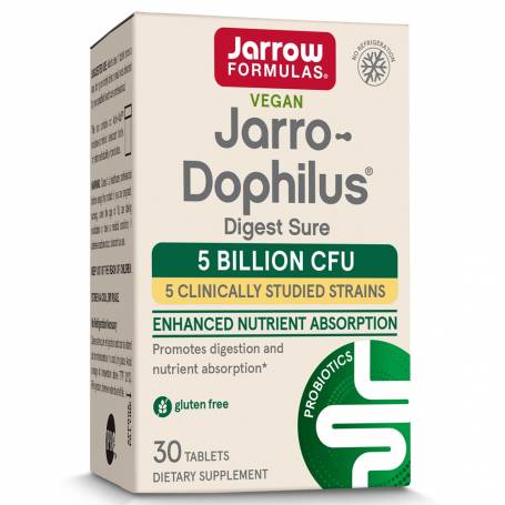 Jarro-Dophilus Digest Sure, probiotic cu rol in favorizarea digestiei, 30 tablete, Secom