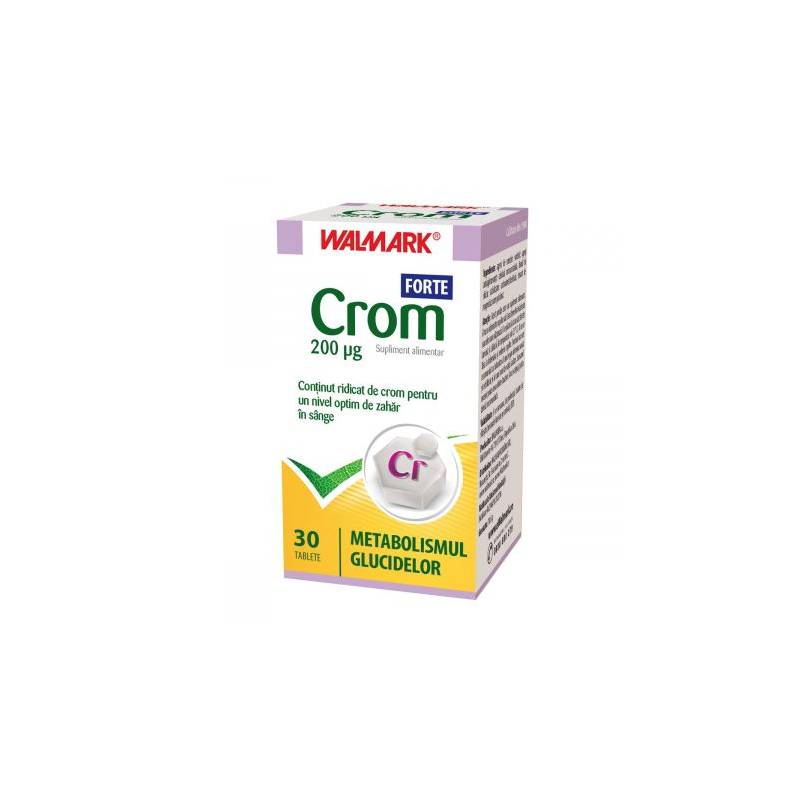 Crom Forte 200mcg, 30 tablete, Walmark