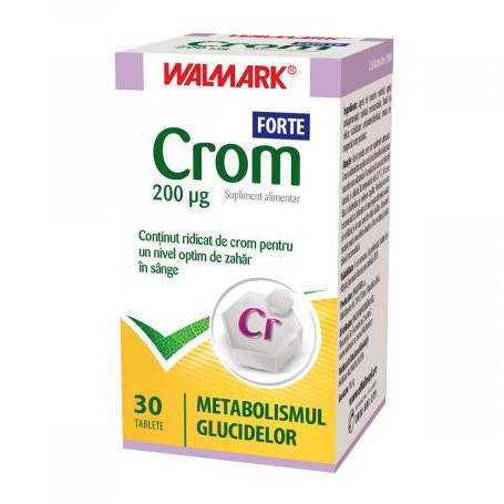 Crom Forte 200mcg, 30 tablete, Walmark