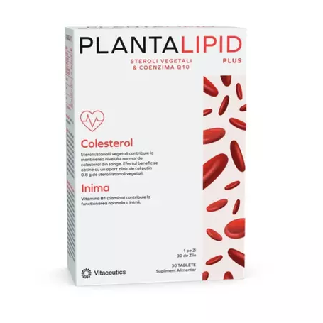 PLANTALIPID PLUS - colesterol normal, inima sanatoasa, 30 comprimate, VITACEUTICS