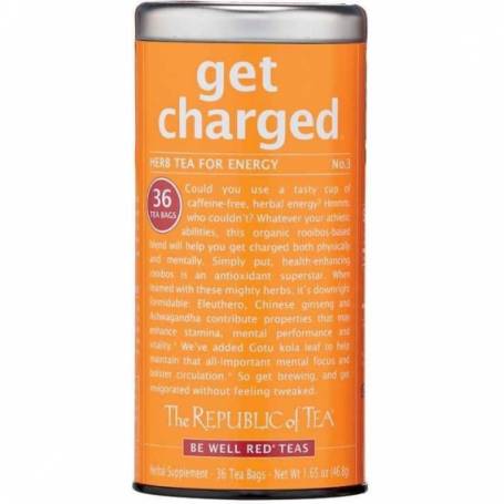 Ceai pentru mentinerea energiei, get charged - Herb Tea for Energy, 36 plicuri, The Republic Of Tea -  Secom