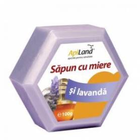 Sapun natural cu miere si lavanda, 100 g, Apiland