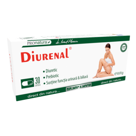 Diurenal, sustine functia urinara si biliara, 30 capsule, Medica - Pro Natura