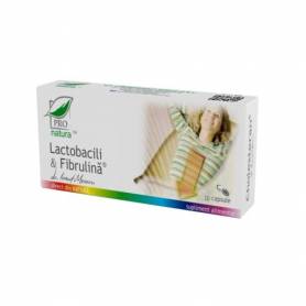 Lactobacili si fibrulina, cu rol in refacerea florei intestinale, 30 capsule, Medica - Pro Natura