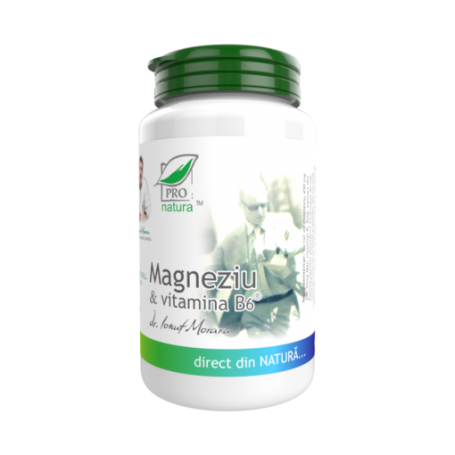 Magneziu cu vitamina B6, 60 capsule, Medica - Pro Natura