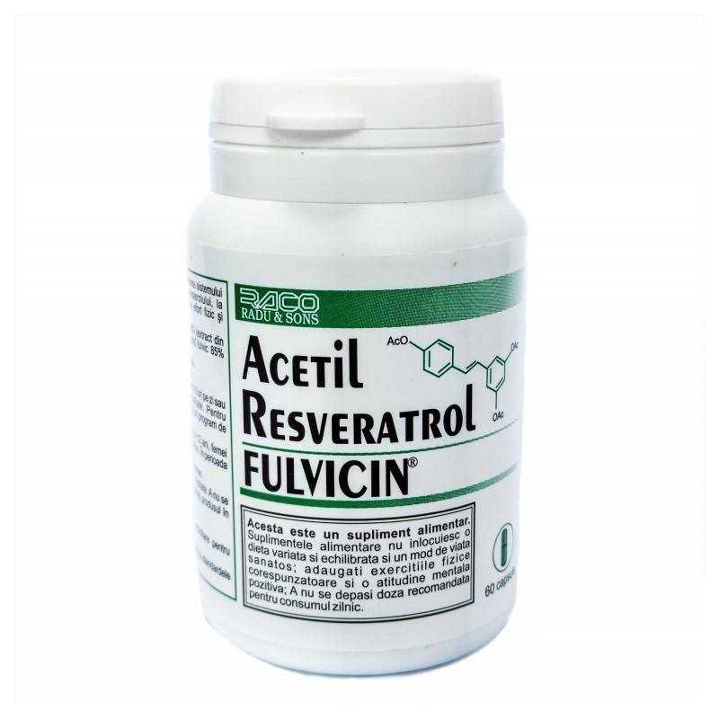 ACETIL RESVERATROL CU FULVICIN, 60 capsule, RACO - RADU & SONS