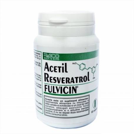 ACETIL RESVERATROL CU FULVICIN, 60 capsule, RACO - RADU & SONS