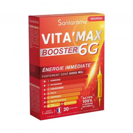 Vita Max Booster 6 G, 20 fiole, Santarome