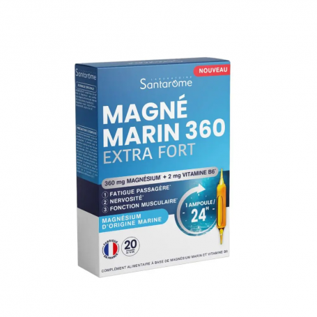 Magneziu Marin 360 Extra Forte, 20 fiole, Santarome