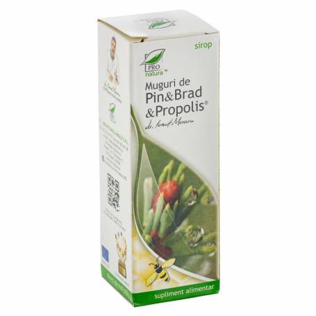 Sirop cu Muguri de Pin, Brad si Propolis,100 ml, Medica - Pro Natura