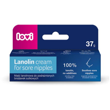 Lanolina 100% - crema pentru mamelon, 37 g, Lovi