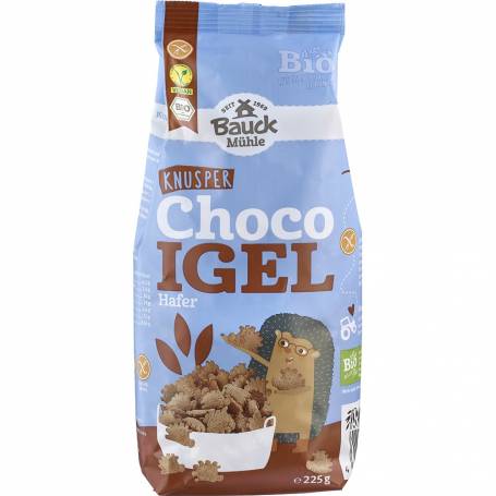 Arici crocanti din ovaz cu ciocolata, fara gluten, eco-bio, 225 g, BauckHof