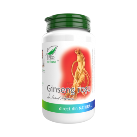 Ginseng Rosu, cu actiune tonica, adaptogena, 60 capsule, Medica -Pro Natura