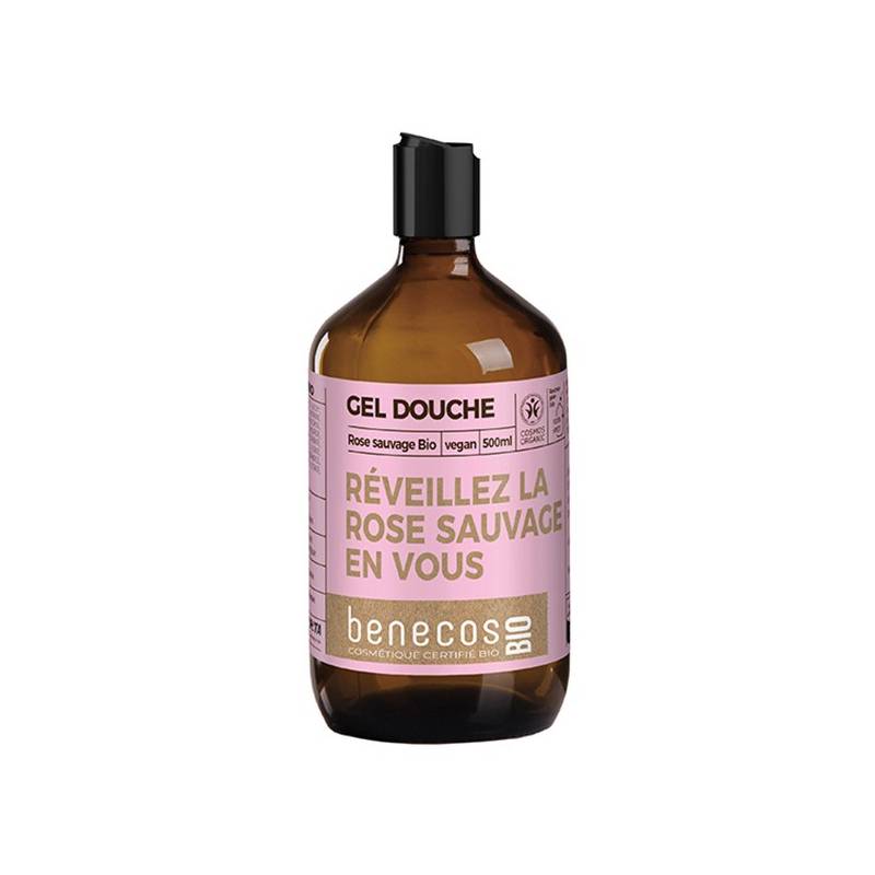 Gel de dus cu trandafir salbatic, eco-bio, 500 ml, Benecos