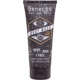 Gel de dus natural - 3 in 1 - Men - barbati - pentru corp, fata si par, eco-bio, 200 ml, Benecos