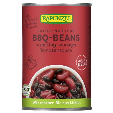 Mix de fasole BBQ in sos de rosii, eco-bio, 400 g, Rapunzel