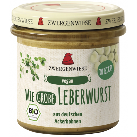 Crema tartinabila vegana Leberwurst - pate cu gust de caltabos - eco-bio, 140 g, Zwergenwiese